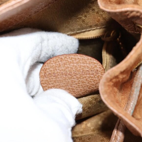 GUCCI Bamboo Backpack Suede Brown Gold 003 main image 4
